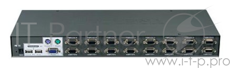 Переключатель TRENDNet TK-1603R 16-портовый USB-переключатель клавиатура/видео/мышь для крепления в стойке