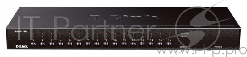 Переключатель D-Link KVM-450 16-портовый переключатель KVM с портами PS2/USB