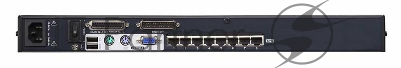 8-портовый КВМ-коммутатор высокой плотности с кабелем Cat 5 8 Port Cat 5 High Density KVM SW W/POWER