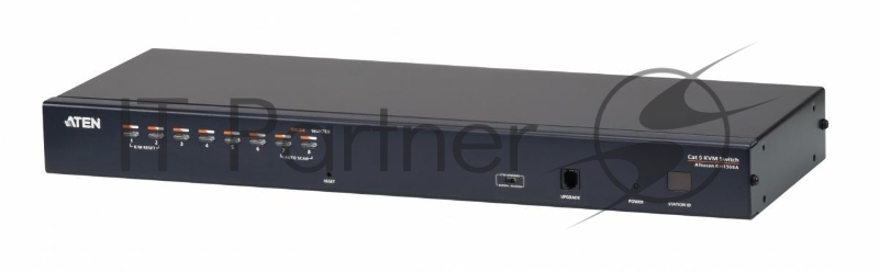 8-портовый КВМ-коммутатор высокой плотности с кабелем Cat 5 8 Port Cat 5 High Density KVM SW W/POWER