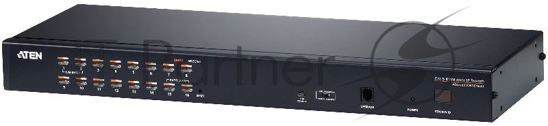 Переключатель KVM, 1 local user PS2+VGA+1 IP user =) 16 cpu (PS2/USB/Sun+VGA)/RS232, без шнуров Cat 5 High-Density KVM over the NET.