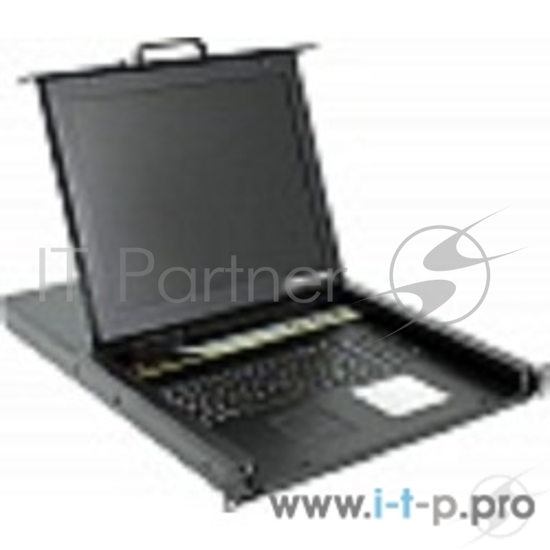 консоли ProCase E1708 Консоль однорельсовая , КВМ 8 порт, LCD 17'', single rail console KVM 8 port, LCD D-Sub, USB, разрешение 1280*1024, 8 кабелей