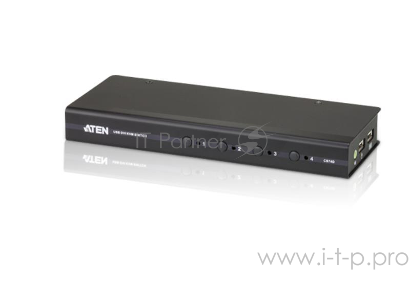 KVM переключатель Aten 4 PORT USB DVI KVM SWITCH W/EU ADP.