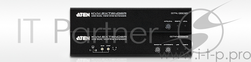 USB DUAL VIEW KVM EXTENDER W/EU ADP.