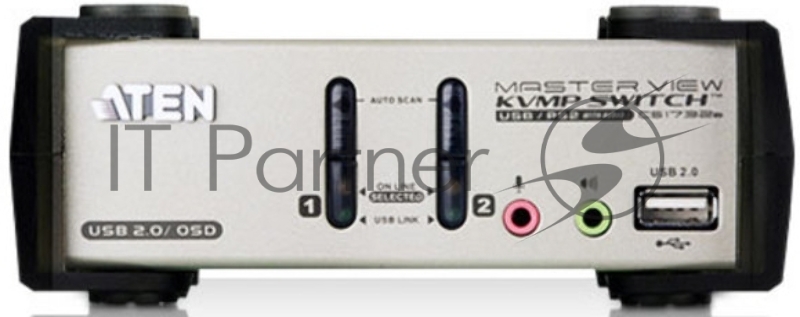 Переключатель консоли электронный, 2 порта PS/1 2 Port USB2.0 KVMP Switch with OSD