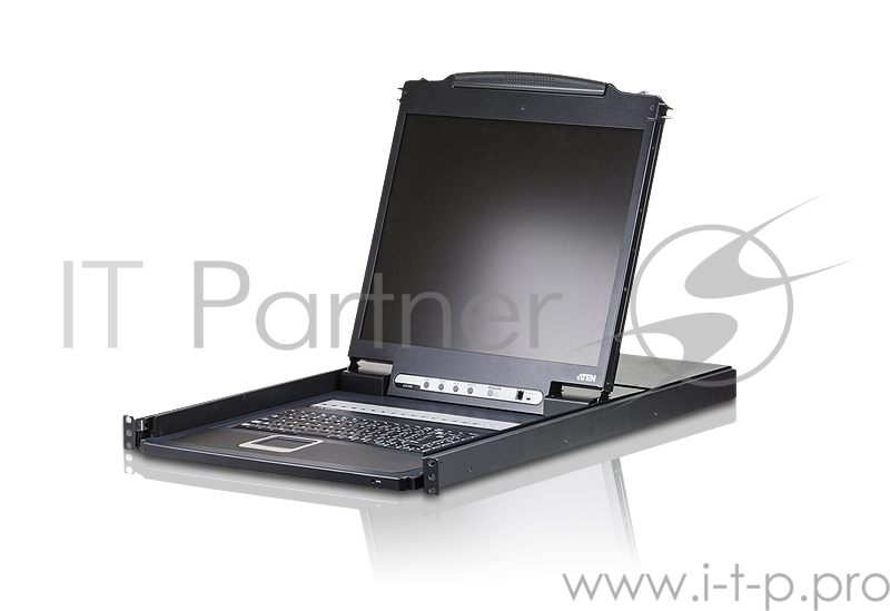 Переключатель/switch, KVM, 1 user консоль LCD/ЖК 19 =16 cpu/портов/port PS2/USB+VGA, с KVM-шнурами PS2 1х1.8м.USB 1x1.8м., 1280x1024, 1U 19, исп.спец.шнуры, OSD, каскад 256, лат./рус.клав 16P LCD KVMP SWITCH 19INCH