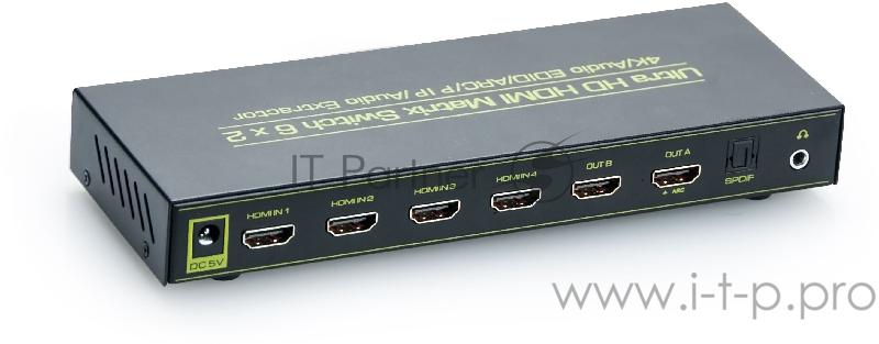 Переключатель Greenconnect HDMI 1.4, Matrix +ARC+PIP, 6 к 2 серия Greenline GL-v602 Greenconnect Переключатель HDMI 1.4, Matrix +ARC+PIP, 6 к 2 серия Greenline GL-v602