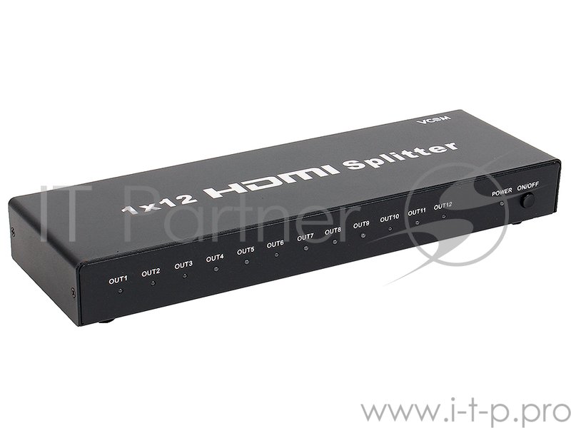 Разветвитель VCOM DD4112 Разветвитель HDMI Spliitter 1=>12 3D Full-HD 1.4v, каскадируемый