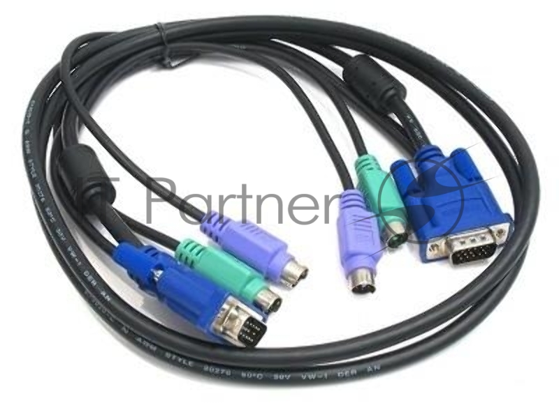 Переключатель D-Link DKVM-CB5 Кабель KVM для подключения клавиатуры, мыши и монитора, длина 4,5 м