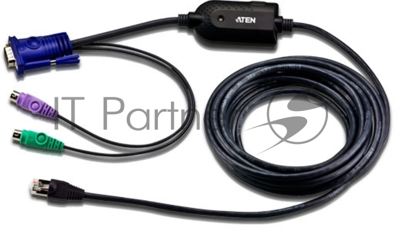 Модуль удлинителя, SVGA+KBD+MOUSE PS/2, 4.5 метр., для подкл. комплекта перключат. KH1508A/1516A/1508Ai/1516Ai/25 макс.разреш. 1280х1024, RJ45+HD-DB15+2х6MINIDIN, Female+3xMale, без Б.П., (DDC2B) PS/2 CPU Module for KH1516