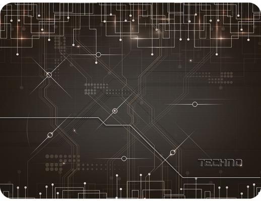 Коврик Dialog PM-H17 techno черный с рисунком, Коврик для мыши - размер 285x215x3 мм