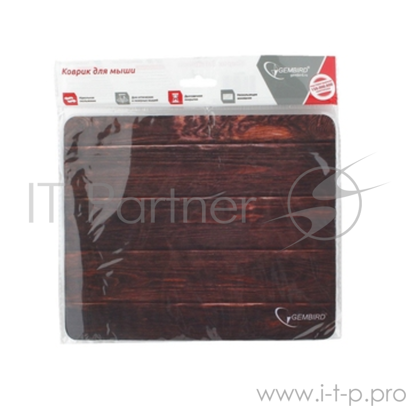 Коврик для мыши Gembird MP-WOOD, рисунок дерево, размеры 220*180*1мм, полиэстер+резина