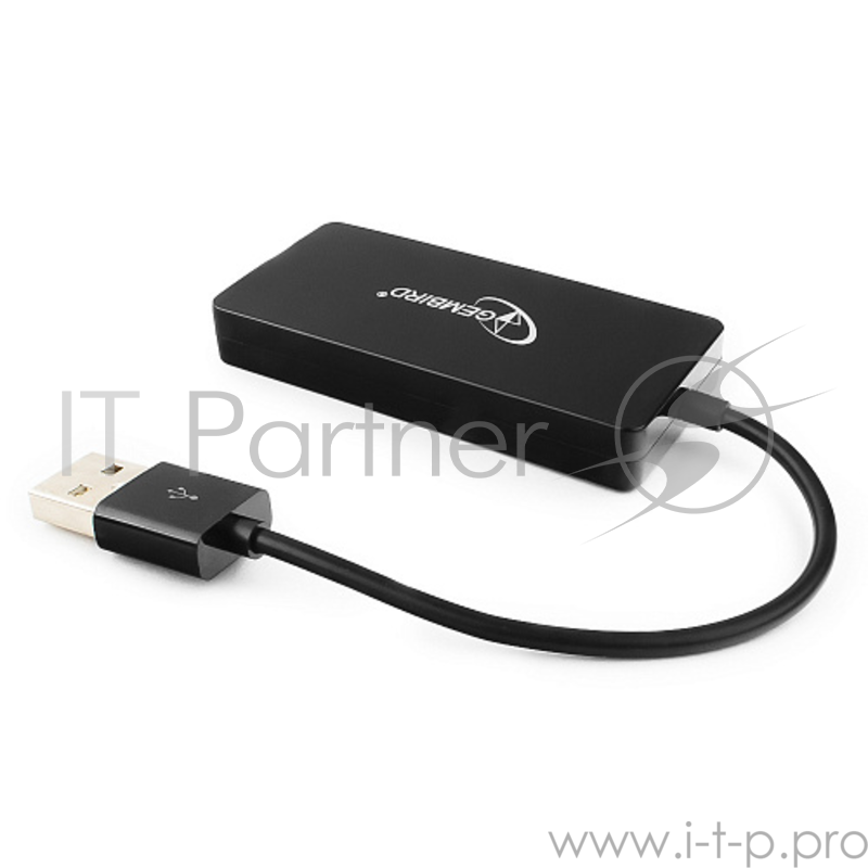 Концентратор USB 2.0 Gembird UHB-U2P4-03, 4 порта, блистер