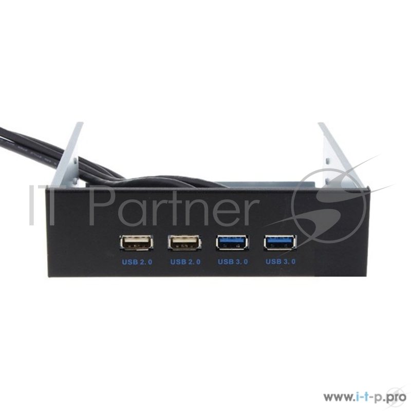 Фронтальная панель Exegate EX269460RUS U5H-614, 5.25, 2х USB + 2х USB 3.0, черная