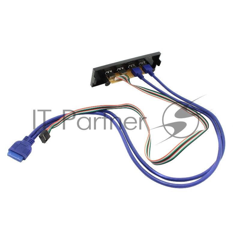 Фронтальная панель Exegate EX269460RUS U5H-614, 5.25, 2х USB + 2х USB 3.0, черная