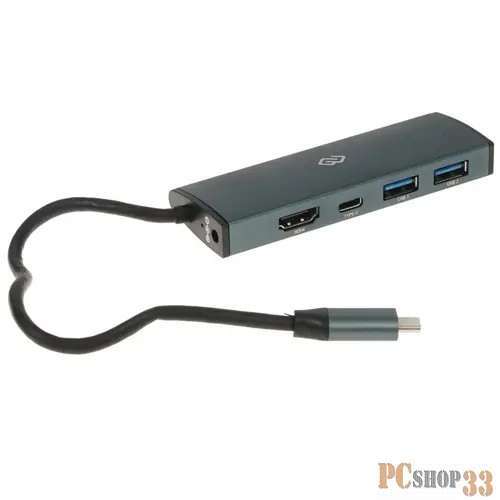 Разветвитель USB-C Digma HUB-2U3.0СH-UC-G 4порт. серый