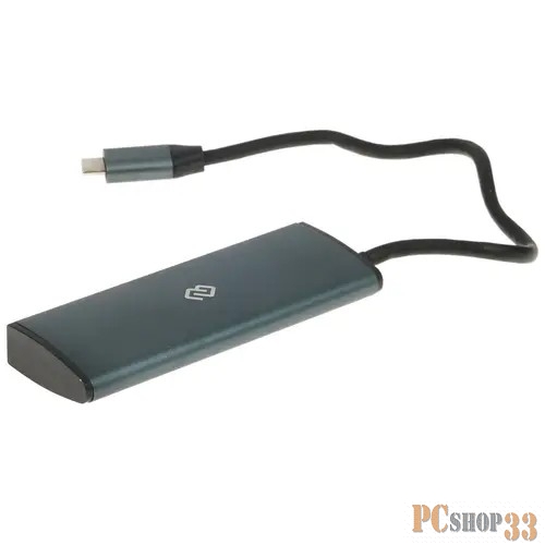 Разветвитель USB-C Digma HUB-2U3.0СH-UC-G 4порт. серый