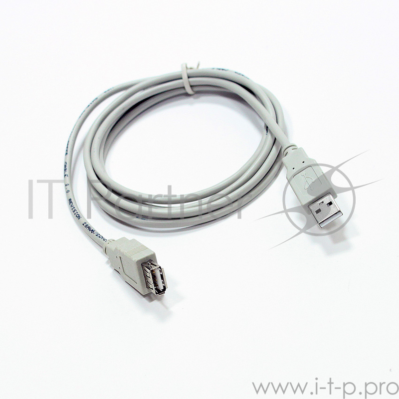 Кабель USB2.0 AM/AF 1.8м удлинительный Telecom (VUS6936T-1.8MTO) прозрачная изоляция 6937500800325