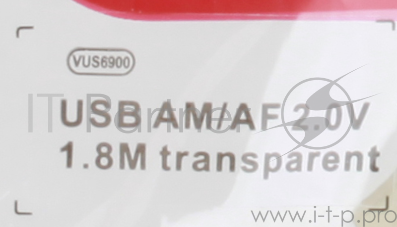 Кабель USB2.0 AM/AF 1.8м удлинительный Telecom (VUS6936T-1.8MTO) прозрачная изоляция 6937500800325