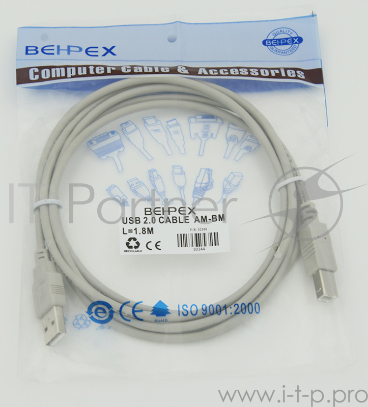 Кабель USB2.0 USB A (m)/USB B (m) 1.8м