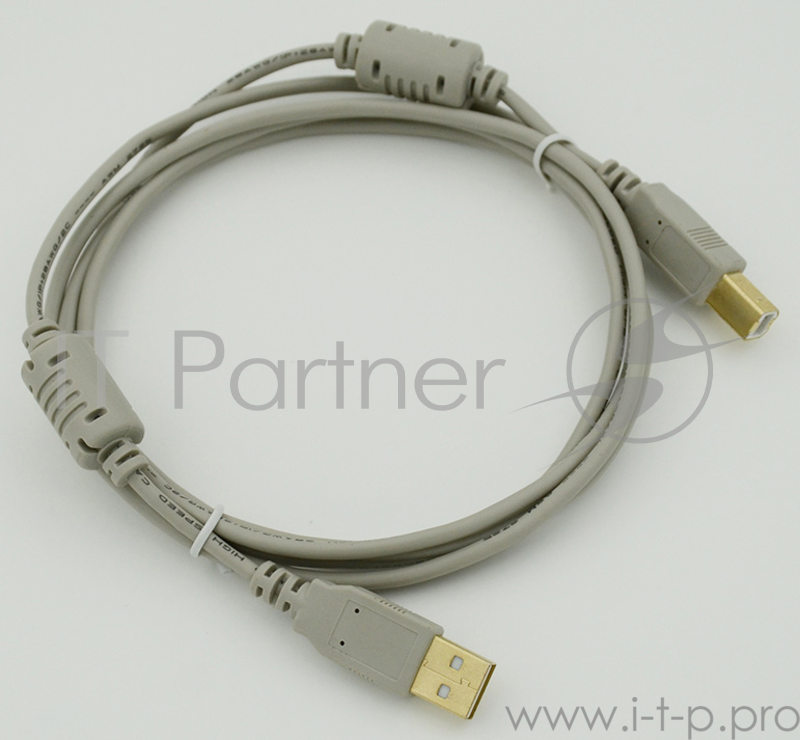 Кабель USB 2.0 Gold 2/Core Am-Bm /Экран 2x ферритовых фильтра 1.8м