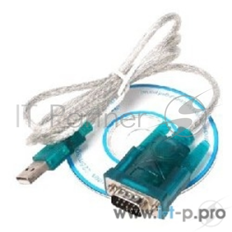 Переходник ORIENT Кабель-адаптер USS-102, USB Am to RS232 DB9M (chipset CH340), 1.2м, крепеж разъема - винты