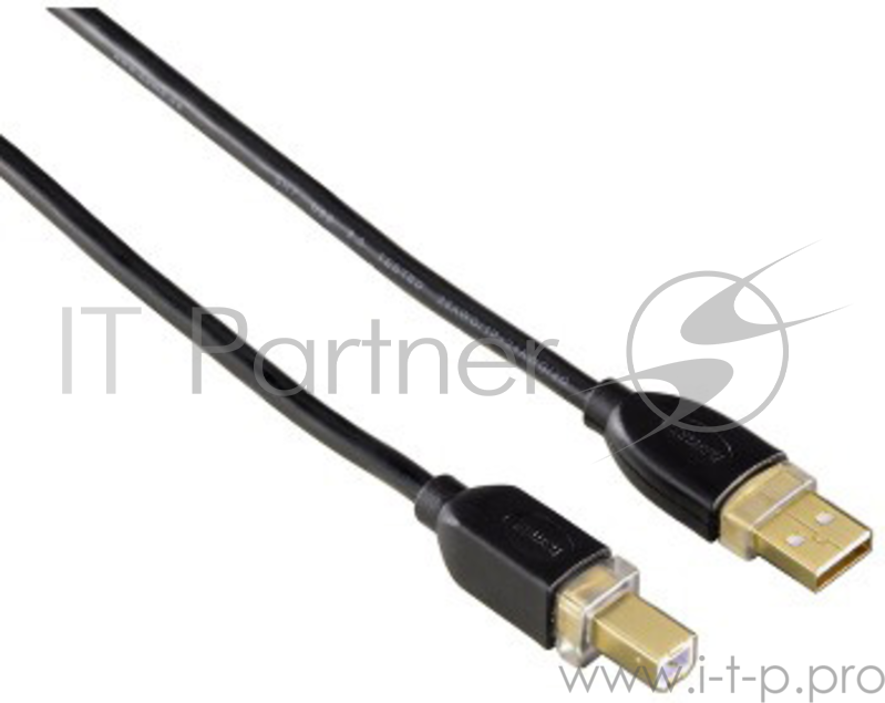 Кабель USB2.0 Hama H-46771 USB A (m)/USB B (m) 1.8м экран. Позолоченные контакты