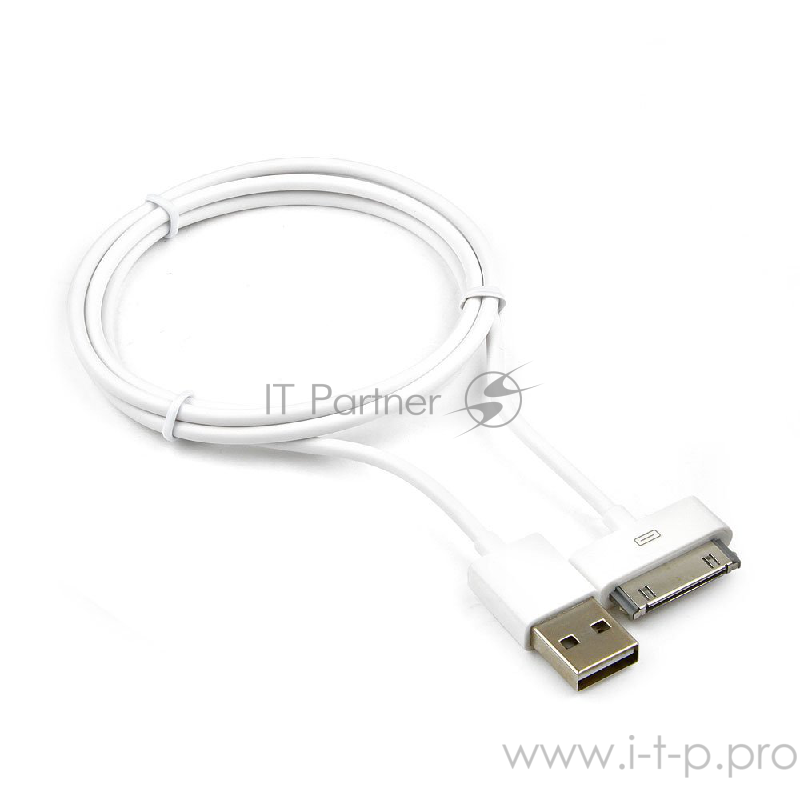 Кабель Gembird CC-USB-AP1MW USB AM/Apple для iPad/iPhone/iPod, 1м белый, блистер
