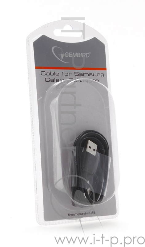 Кабель Gembird/Cablexpert CC-USB-SG1M Кабель USB t AM/Samsung, для Samsung Galaxy Tab/Note, 1м, черный, блистер