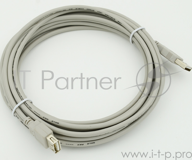 Кабель AM/AF USB2.0 5м, удлинитель USB 2.0 мама/папа