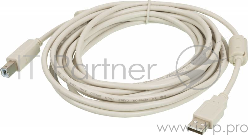 Кабель USB2.0 Ningbo USB A (m)/USB B (m) 5м феррит.кольца