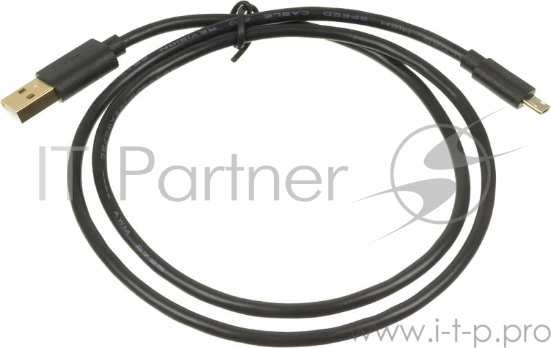 Кабель USB2.0 2A Square Connector USB A (m)/micro USB B (m) 0.75м Позолоченные контакты