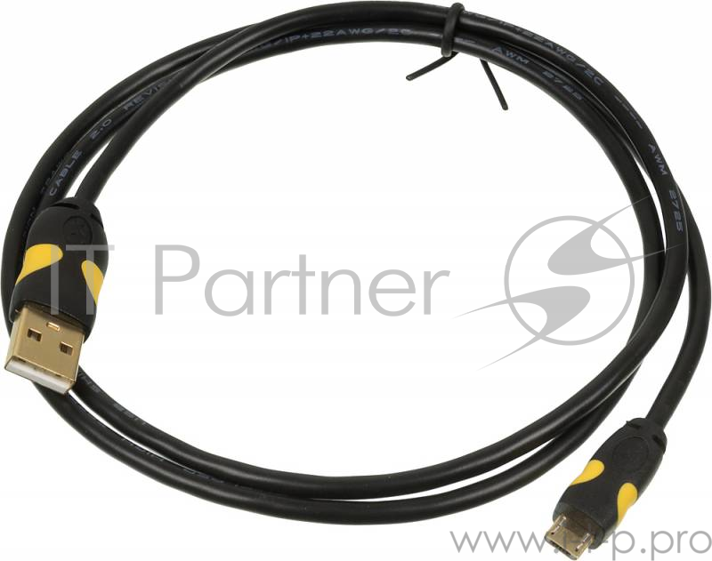 Кабель USB2.0 2A Smooth Connector USB A (m)/micro USB B (m) 1м Позолоченные контакты