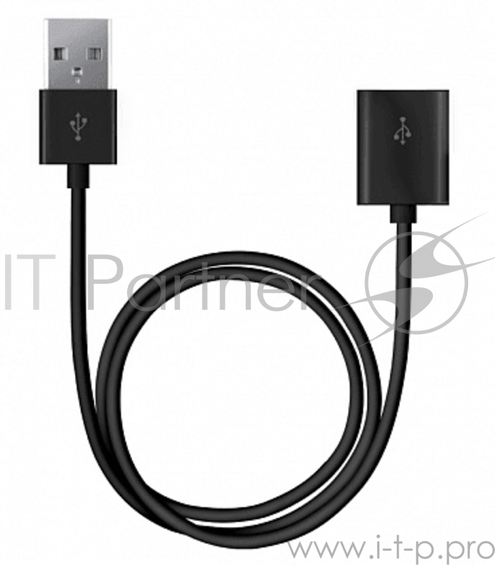 Кабель Deppa 72107 USB A(m)- USB A(f), 1,8м, Черный