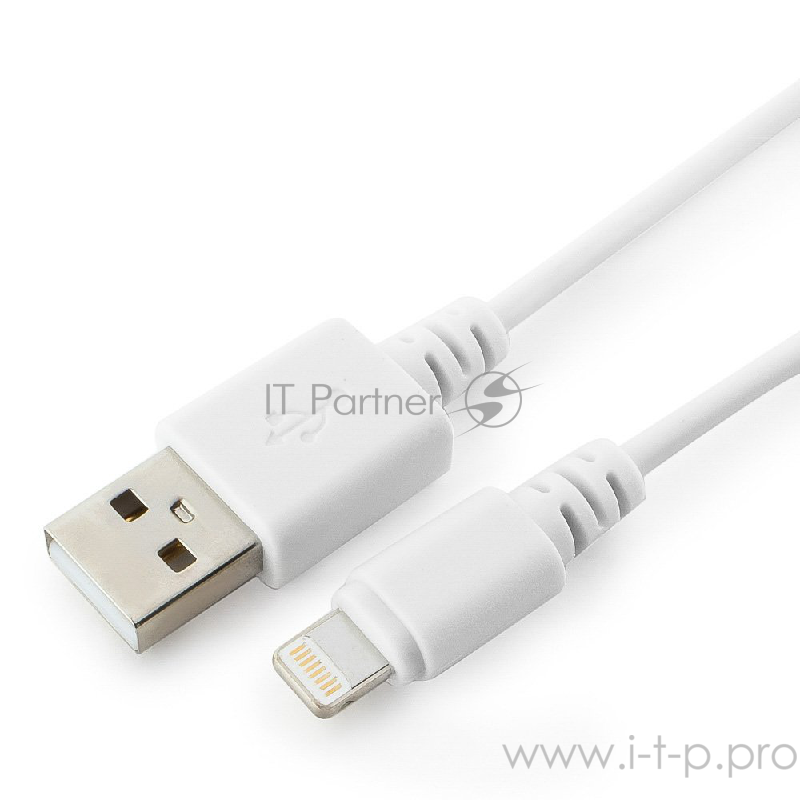 Кабель USB Cablexpert CC-USB-AP2MWP AM/Apple, для iPhone5/6 Lightning, 1м, белый, пакет