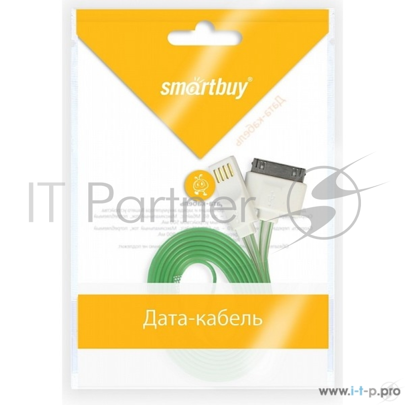 Дата-кабель Smartbuy USB - 30-pin для Apple, с индикацией заряда,1,2 м (iK-412s)/500