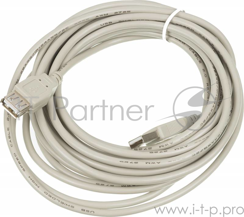 Кабель AM/AF USB2.0 5м, удлинитель USB 2.0 мама/папа