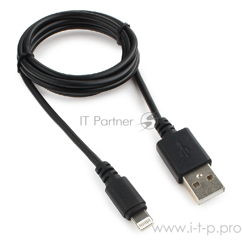Кабель USB Cablexpert CC-USB-AP2MBP AM/Apple, для iPhone5/6 Lightning, 1м, черный, пакет