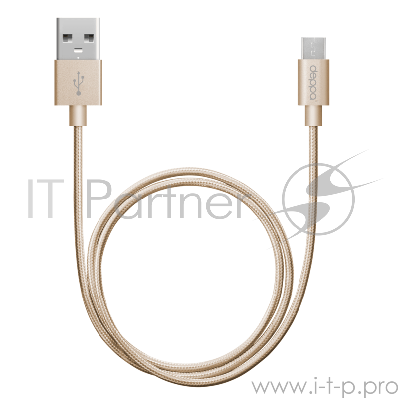Кабель USB TO MICRO USB 1.2M GOLD 72191 DEPPA