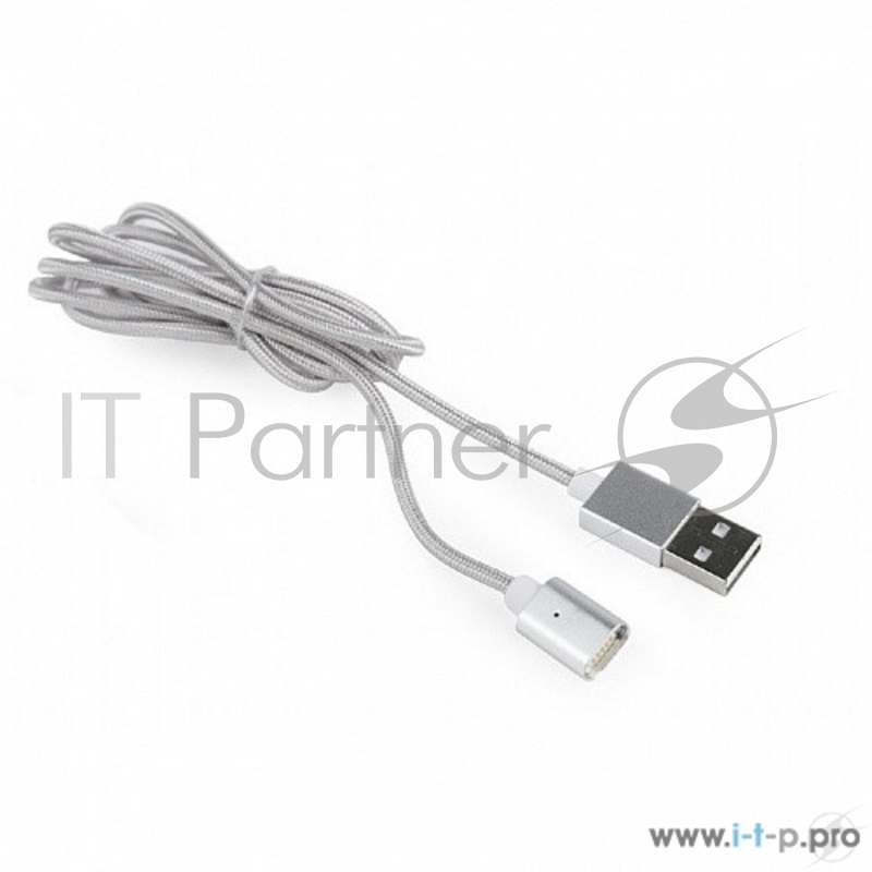 Кабель USB 2.0 Cablexpert CC-USB2-AMLM3-1M, AM/microBM 5P - iPhone lightning, магнитный комбо кабель, 1м, алюминиевые разъемы, коробка