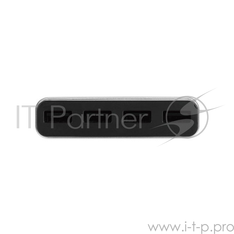 Зарядное устройство от сети Just Mobile AluCharge для мобильных устройств, 4 USB порта. Цвет серебряный.