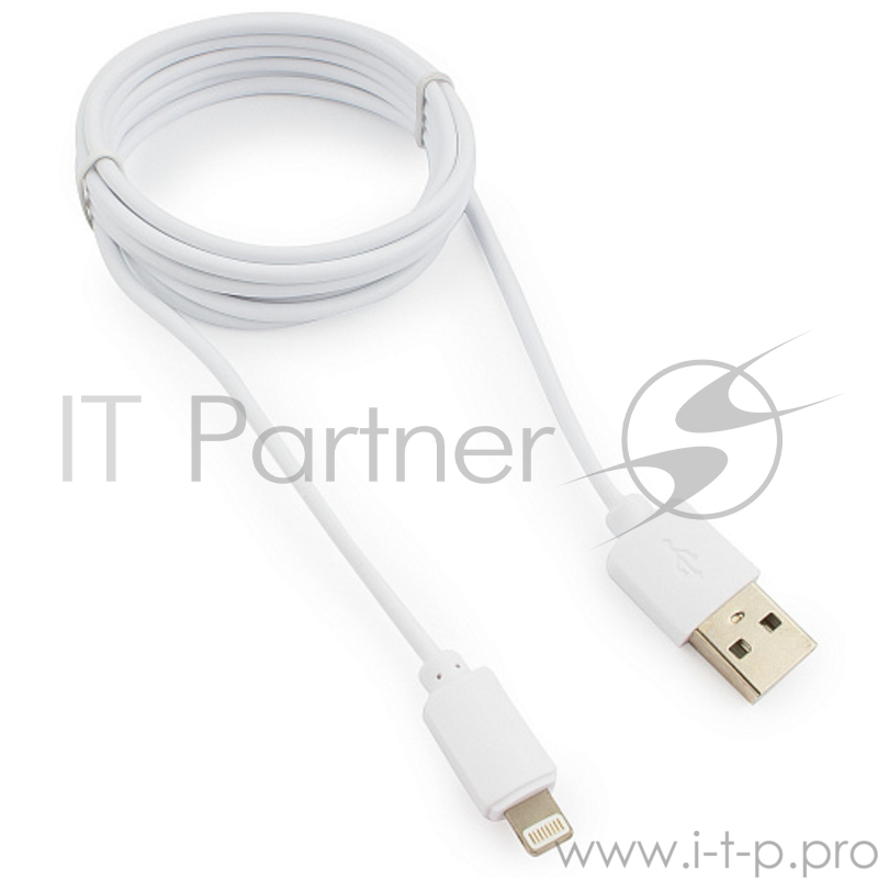 Кабель USB Гарнизон GCC-USB2-AP2-6-W AM/Lightning, для iPhone5/6/7, IPod, IPad, 1.8м, белый, пакет