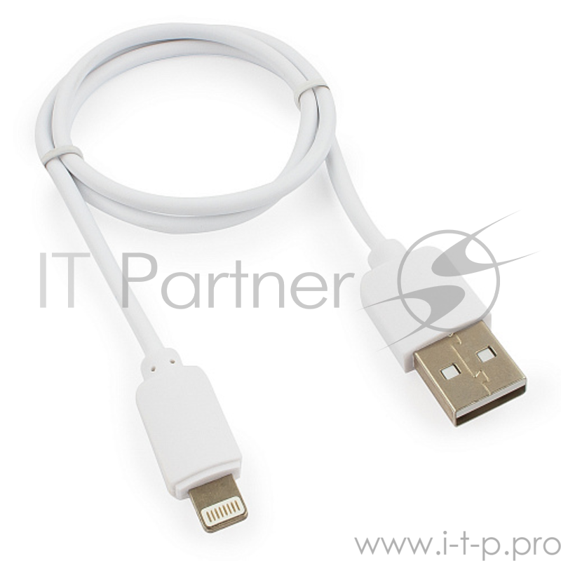 Кабель USB Гарнизон GCC-USB2-AP2-0.5M-W AM/Lightning, для iPhone5/6/7, IPod, IPad, 0.5м, белый, пакет