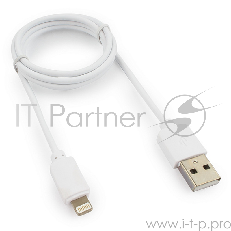 Кабель USB Гарнизон GCC-USB2-AP2-1M-W AM/Lightning, для iPhone5/6/7, IPod, IPad, 1м, белый, пакет