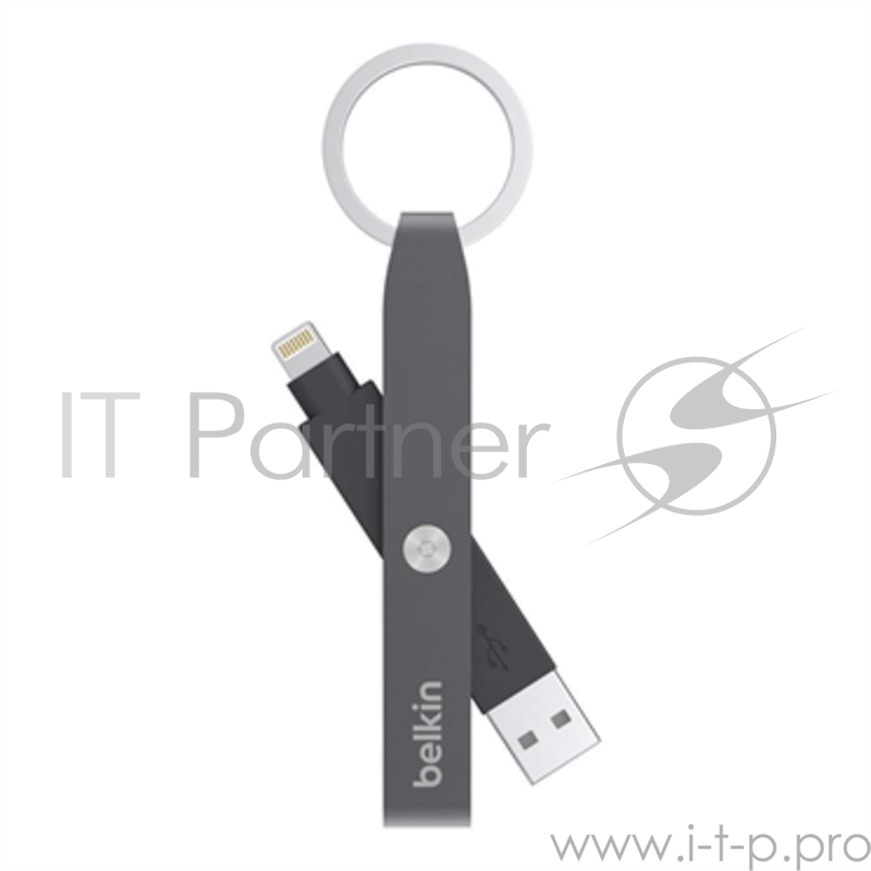 Кабель Belkin Charge/sync lightning to USB Keychain,2.4A, GREY