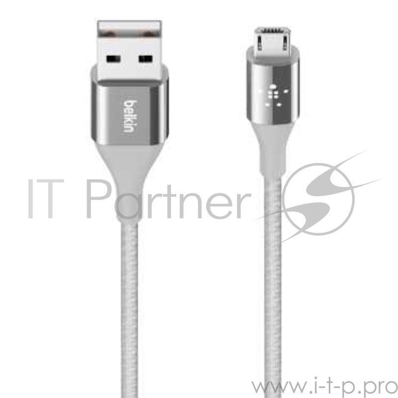 Кабель Belkin PREMIUM KEVLAR CABLE, MICRO-USB,4',SILVER
