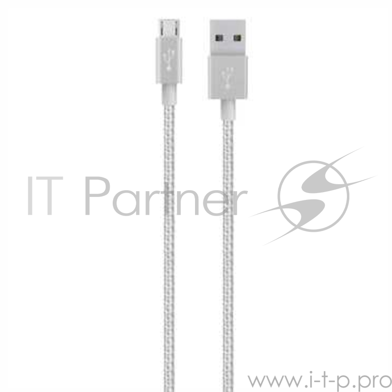 Кабель Belkin Premium Braided Micro USB Cable- Silver