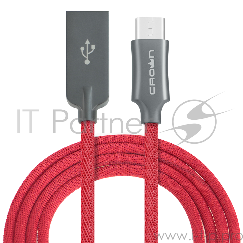 Кабель Crown USB - USB Type-C CMCU-3132C red