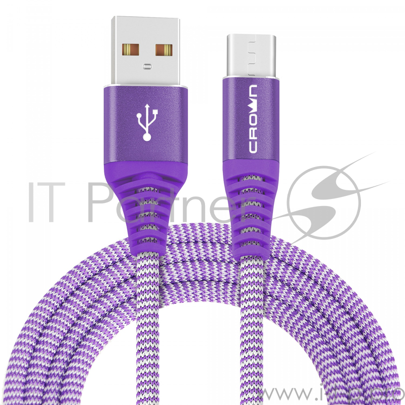 Кабель Crown USB - USB Type-C CMCU-3102C violet