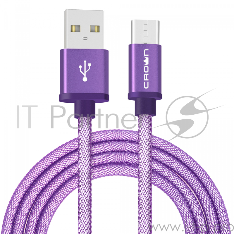 Кабель Crown USB - USB Type-C CMCU-3072C violet